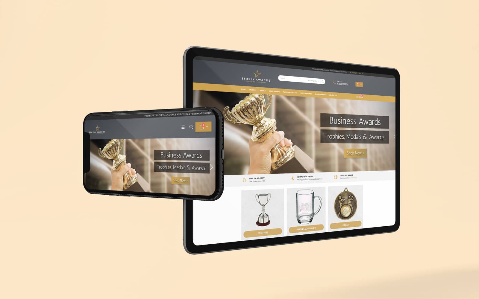 Simply Awards Ecommerce Website